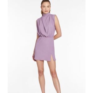 Amanda Uprichard Franny Mock Neck Mini Dress